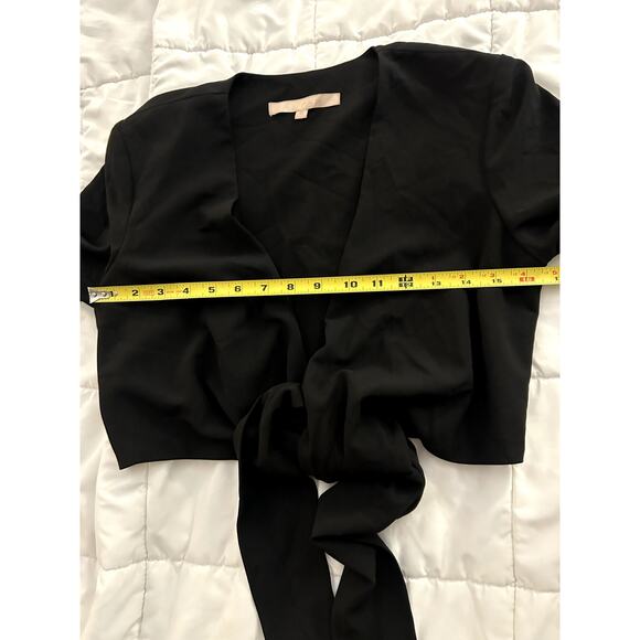 Hutch Tie Front Cropped Long Sleeve Top Size XS - Picture 5 of 6